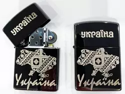 Запальничка бензинова "Україна" Zorro Lighter (Подарункова коробка????, бензин⛽️) HL-415