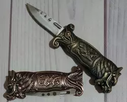 Запальничка з ножем 'Дракон' (Турбо полум'я) D361