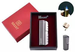 Запальничка в подарунковій коробці HASAT (Гостре полум'я) №4320 Black