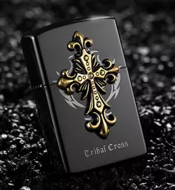 Запальничка бензинова "ZORRO Cribal Cross" Хрест HL-294