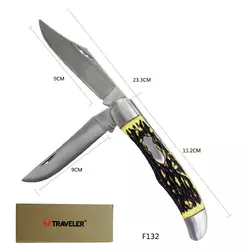 Складаний ніж із нержавіючої сталі, кишеньковий Traveler F-132