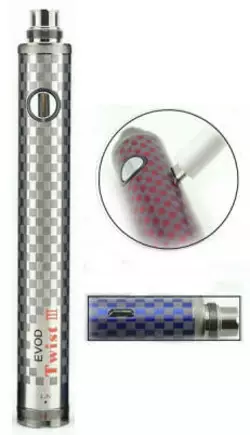 Акумулятор із змінним напругою EVOD TWIST III ( 3 ) 1650мАч VV ( Варивольт ) EC-016 Silver