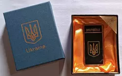 Запальничка в подарунковій упаковці Герб України ???????? (Гостре полум'я) HL-124-1