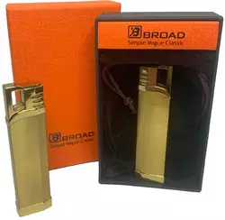 Креативна запальничка вітрозахисна в подарунковій коробці ????BROAD (Турбо полум'я????) HL-402 Gold