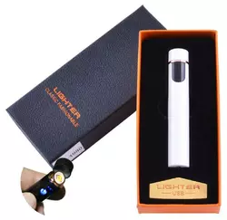 USB запальничка в подарунковій упаковці Lighter (Спіраль розжарювання) XT-4980 White