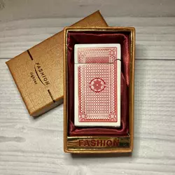 ⚡️ Запальничка подарункова з шокером ⚡️ Карти (турбо полум'я) D8-5
