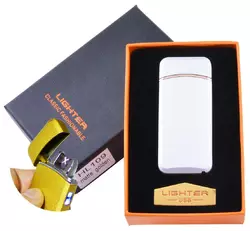 Електроімпульсна запальничка в подарунковій коробці Lighter HL-109 White
