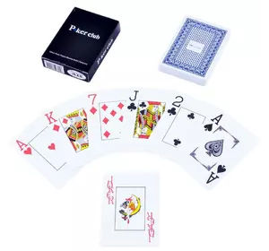 Карти гральні пластикові «Poker Club» (Синя Сорочка) №408-9 / 25395-3