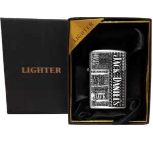 Газова запальничка "Jack Daniels" подарункова ???? (гостре полум'я ????) LIGHTER D469 Silver