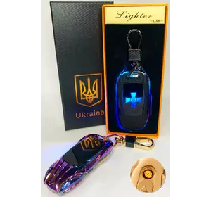 Електрична запальничка - брелок Україна (з USB-зарядкою та підсвічуванням⚡️) HL-469 Colorful