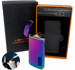 Електроімпульсна ⚡️ запальничка в подарунковій коробці Lighter HL-108 Colorful