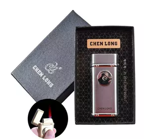 Запальничка подарункова CHEN LONG (Турбо полум'я) №4326 Silver