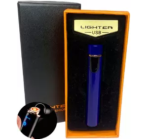 USB запальничка в подарунковій упаковці Lighter ⚡️ (Спіраль розжарювання) HL-4980-Blue