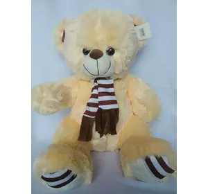 М'яка іграшка Ведмідь із шарфом (бежевий) 40см №22576