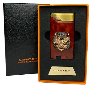 Газова запальничка "Орли ????" (Турбо полум'я ????, подарункова коробка ????) Jiebao Lighter HL-507 Wooden