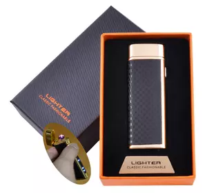 Електроімпульсна запальничка в подарунковій коробці LIGHTER (USB) HL-128 Gold