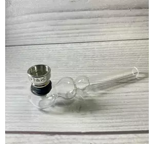 Скляна трубка для куріння трави, солі D&K D74