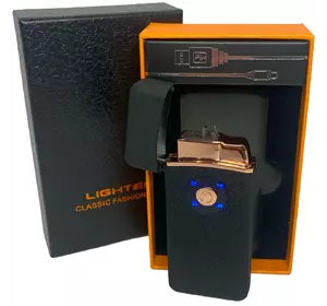 Дугова електроімпульсна USB - Газова запальничка 2в1 ⚡️???? (індикатор заряду????) HL-422 Black matte