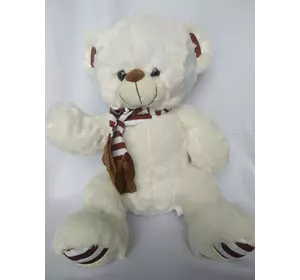 М'яка іграшка Ведмідь із шарфом (білий) 40см №22576