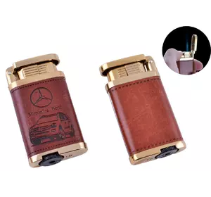 Запальничка кишенькова Mercedes-Benz (Гостре полум'я, шкіра) №4897-1