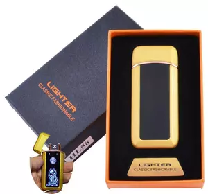 Запальничка в подарунковій коробці Лев (Подвійна блискавка) HL-58 Gold