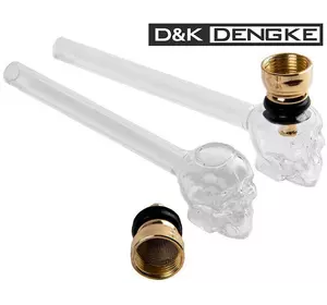 Скляна трубка-випарювач D&K Oil-pipe (14см) «Череп ????» DK-8587