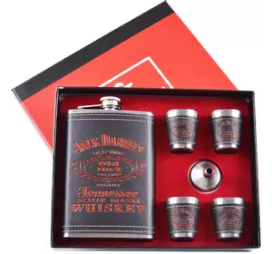 Подарунковий набір 6в1 фляга, чарки, лійка 'Jack Daniels' TZ-3
