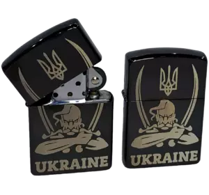 Запальничка бензинова "Україна" Zorro Lighter (Подарункова коробка????, бензин⛽️) HL-412