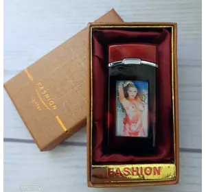 Запальничка в подарунковій коробці Дівчина (Турбо полум'я, миготлива, музична) FASHION D95-7