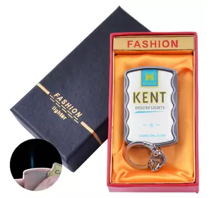 Запальничка-брелок в подарунковій коробці KENT (Гостре полум'я) №XT-92-4