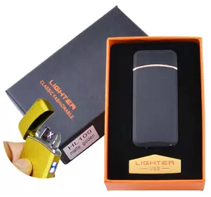 Електроімпульсна запальничка в подарунковій коробці Lighter HL-109 Black матова