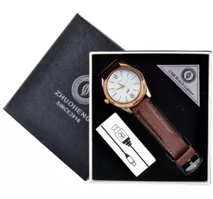 USB запальничка-годинник у подарунковій коробці JIAHENG (Спіраль розжарювання) №4829-3
