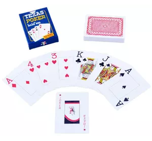 Пластикові карти Texas Poker (54 шт) №408-30-1 Червоний