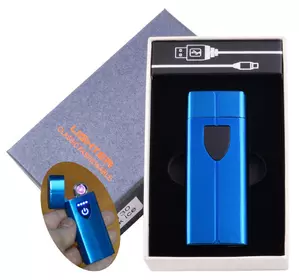 Електроімпульсна запальничка в подарунковій коробці LIGHTER (USB) HL-130 Blue