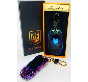 Електрична запальничка - брелок Україна (з USB-зарядкою та підсвічуванням⚡️) HL-471 Colorful