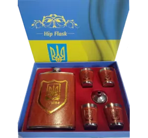 Подарунковий набір з флягою для чоловіків Ukraine ???????? 6х1 TZ-11