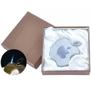 Запальничка подарункова Apple (Гостре полум'я) №4497 Silver