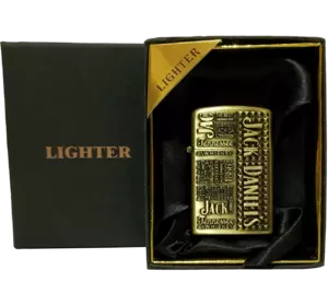 Газова запальничка "Jack Daniels" подарункова ???? (гостре полум'я ????) LIGHTER D469 Gold