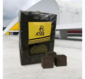 Кокосове вугілля для кальяну Assi Gold 1 кг 72 кубики