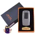 Електроімпульсна запальничка в подарунковій упаковці Lighter (Подвійна блискавка, USB) №HL-40 Black